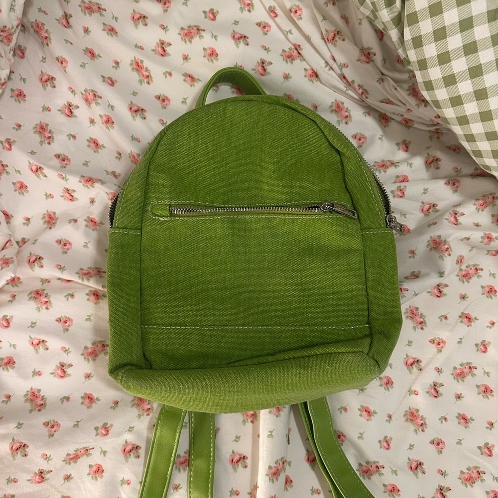 Madden Girl Lime Green Denim Mini Backpack
